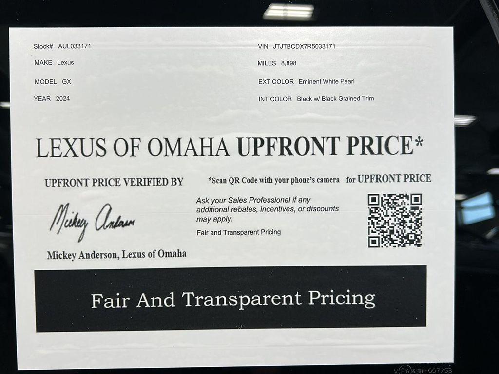 used 2024 Lexus GX 550 car, priced at $82,900
