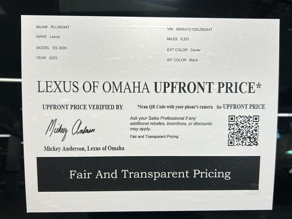 used 2025 Lexus ES 300h car, priced at $48,000