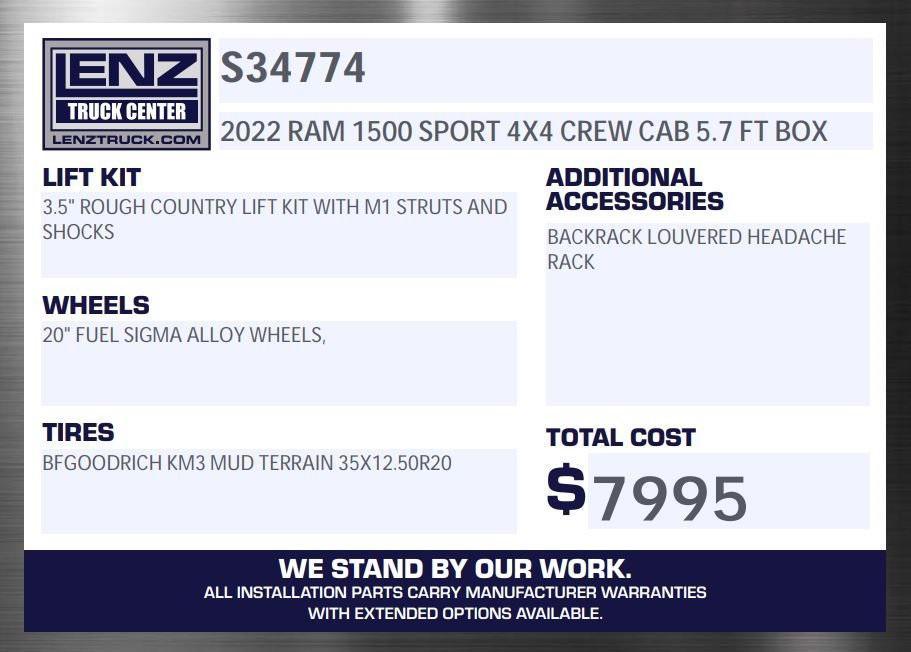 used 2022 Ram 1500 car, priced at $47,497