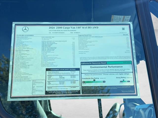 new 2026 Mercedes-Benz Sprinter 2500 car, priced at $83,375