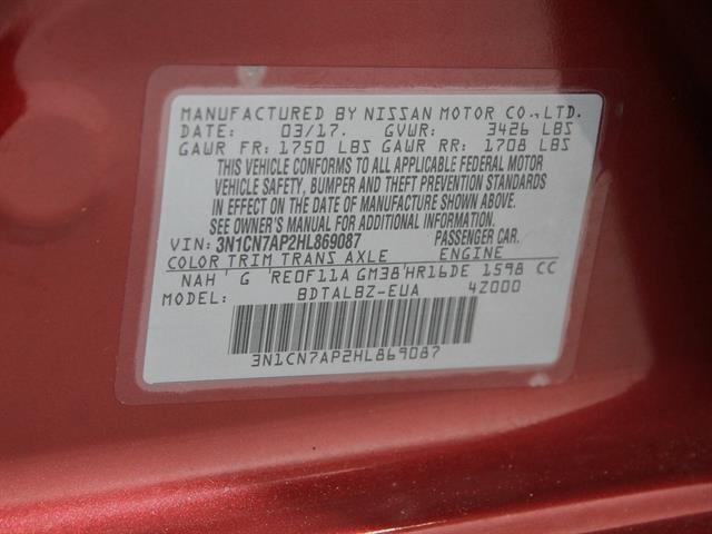 used 2017 Nissan Versa car, priced at $9,995