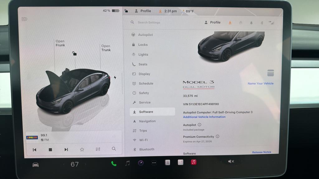 used 2023 Tesla Model 3 car, priced at $33,474