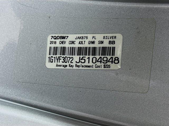 used 2018 Chevrolet Corvette car, priced at $49,996