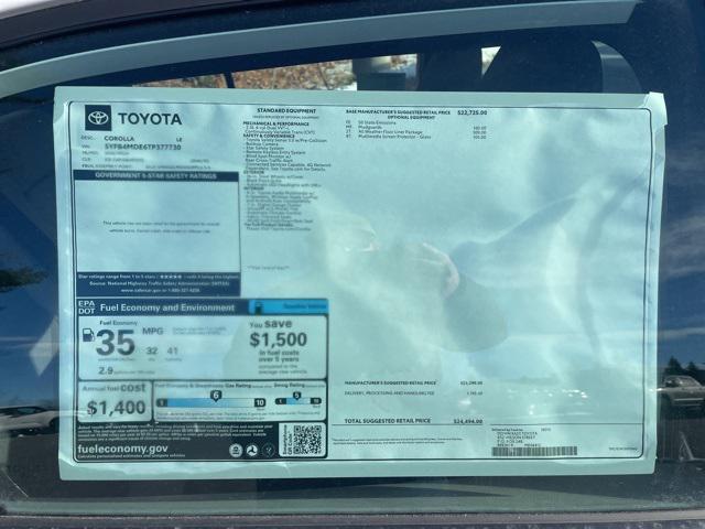 new 2026 Toyota Corolla car, priced at $24,494