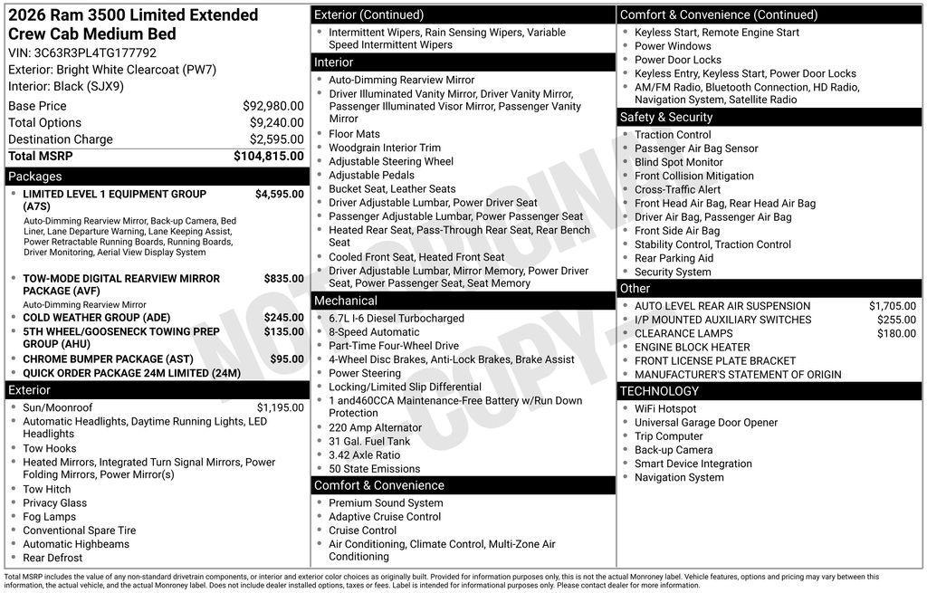 new 2026 Ram 3500 car