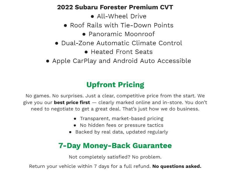 used 2022 Subaru Forester car, priced at $22,990