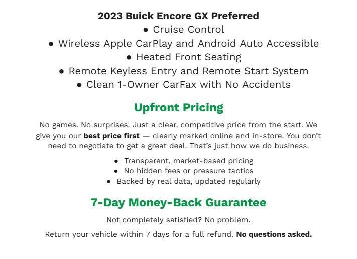 used 2023 Buick Encore GX car, priced at $21,907