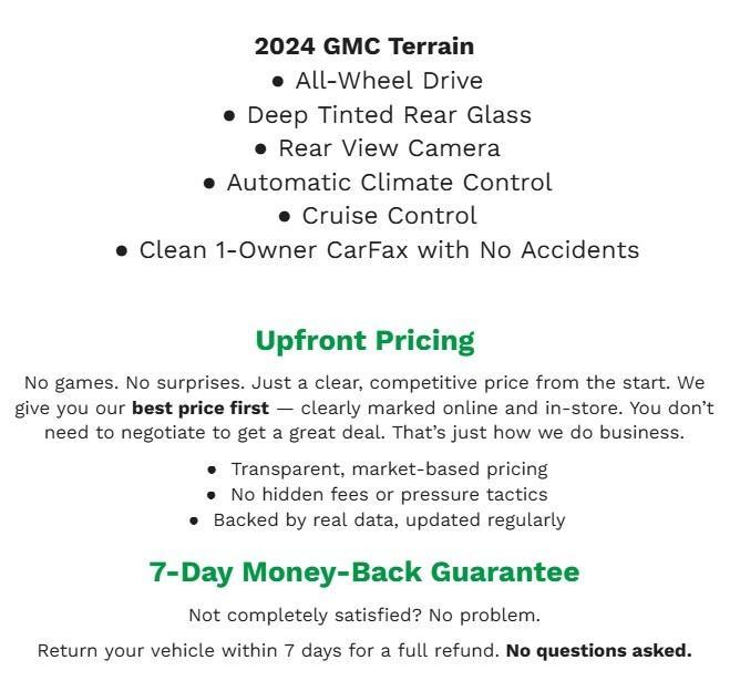 used 2024 GMC Terrain car, priced at $22,046