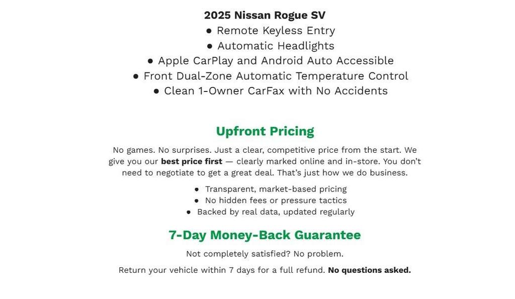 used 2025 Nissan Rogue car, priced at $21,468