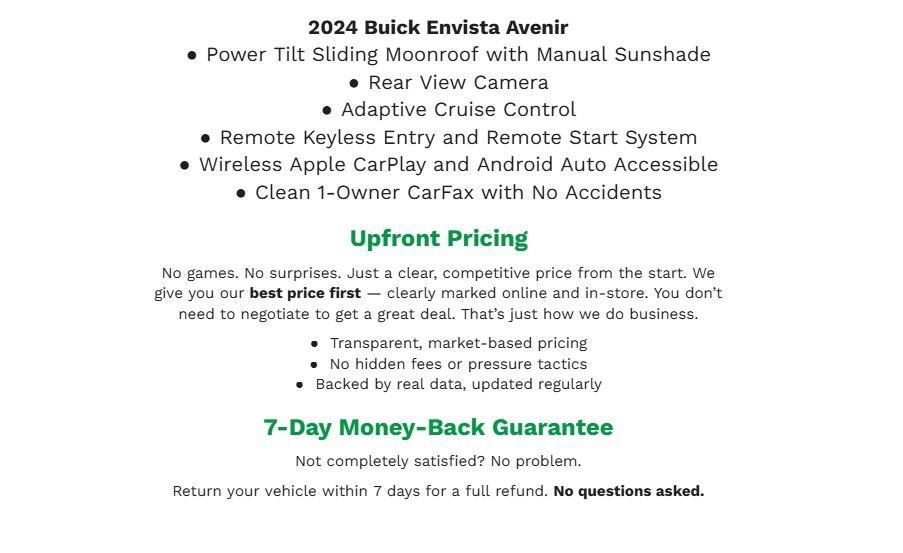 used 2024 Buick Envista car, priced at $25,920