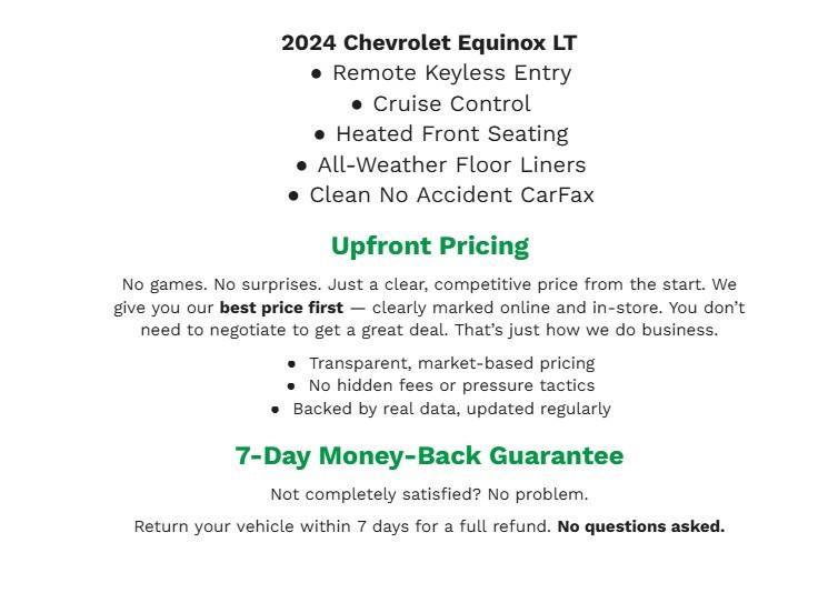 used 2024 Chevrolet Equinox car, priced at $25,792