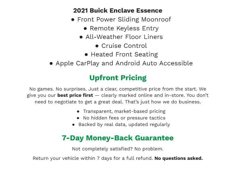 used 2021 Buick Enclave car, priced at $22,469