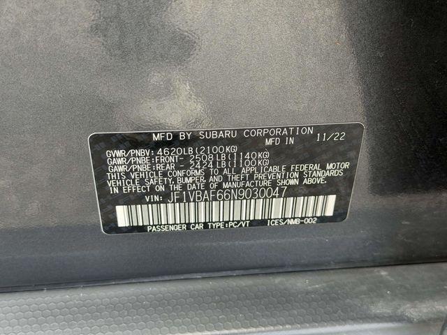 used 2022 Subaru WRX car, priced at $22,164