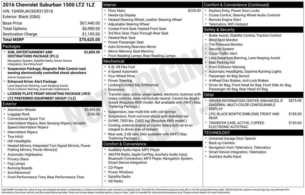 used 2016 Chevrolet Suburban car, priced at $16,997