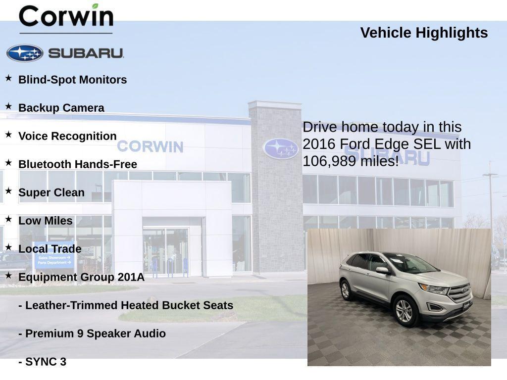 used 2016 Ford Edge car, priced at $10,998