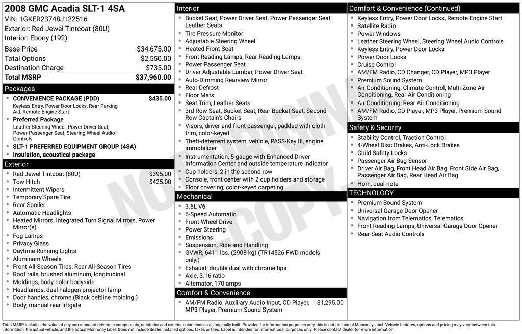 used 2008 GMC Acadia car, priced at $3,998