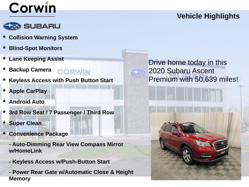 used 2020 Subaru Ascent car, priced at $23,498