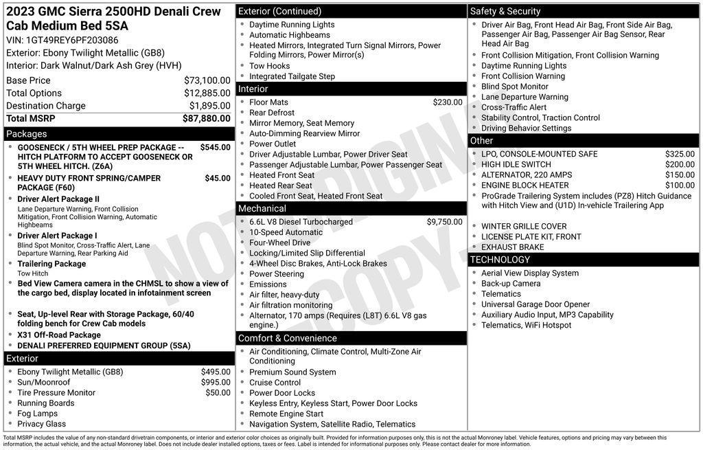 used 2023 GMC Sierra 2500 car, priced at $55,497