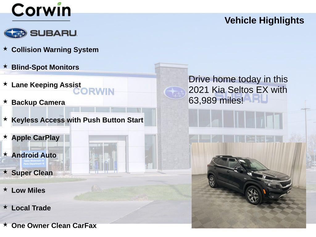 used 2021 Kia Seltos car, priced at $17,498