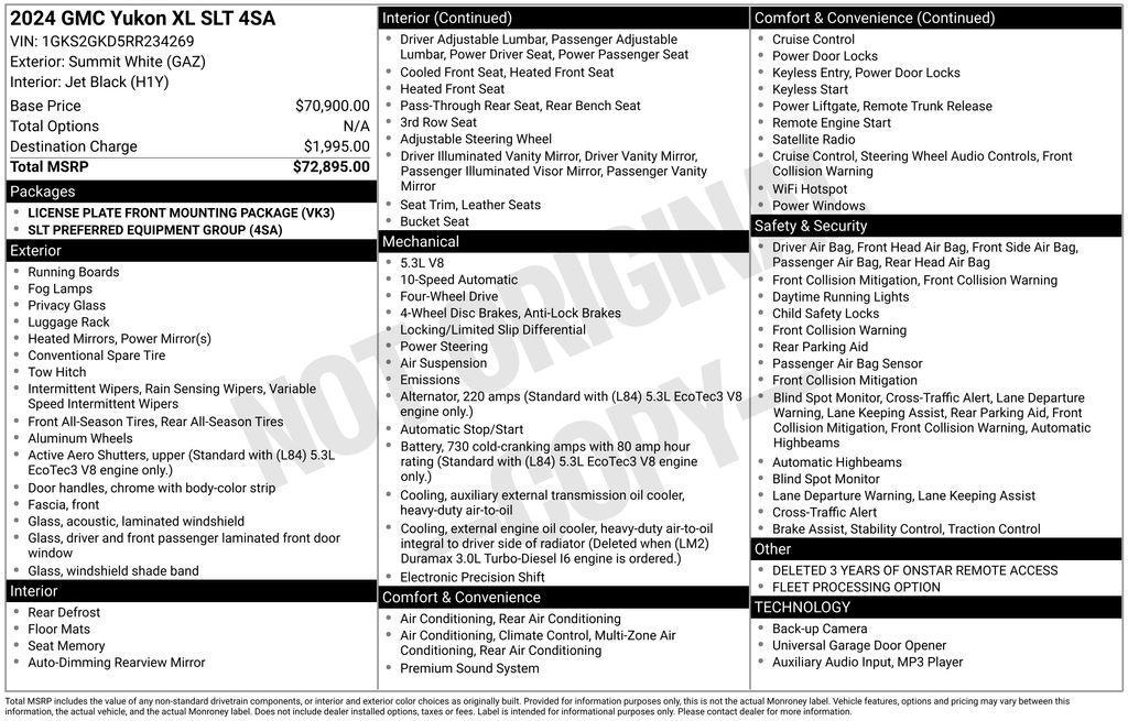 used 2024 GMC Yukon XL car, priced at $54,998