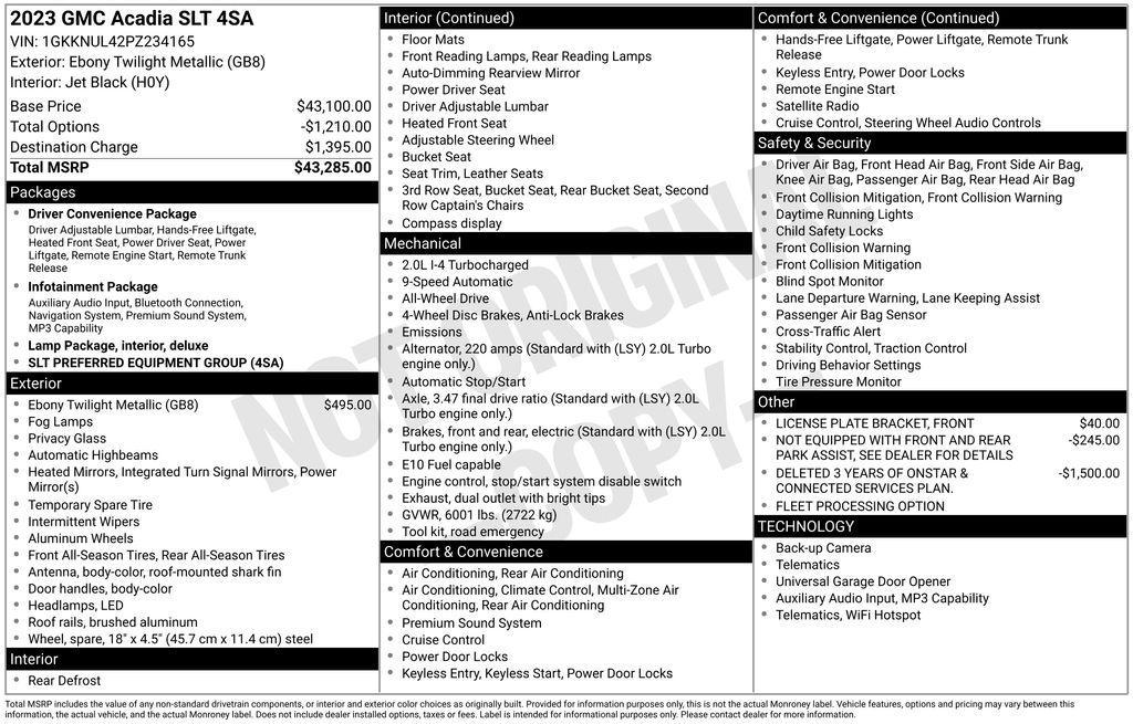 used 2023 GMC Acadia car, priced at $22,787