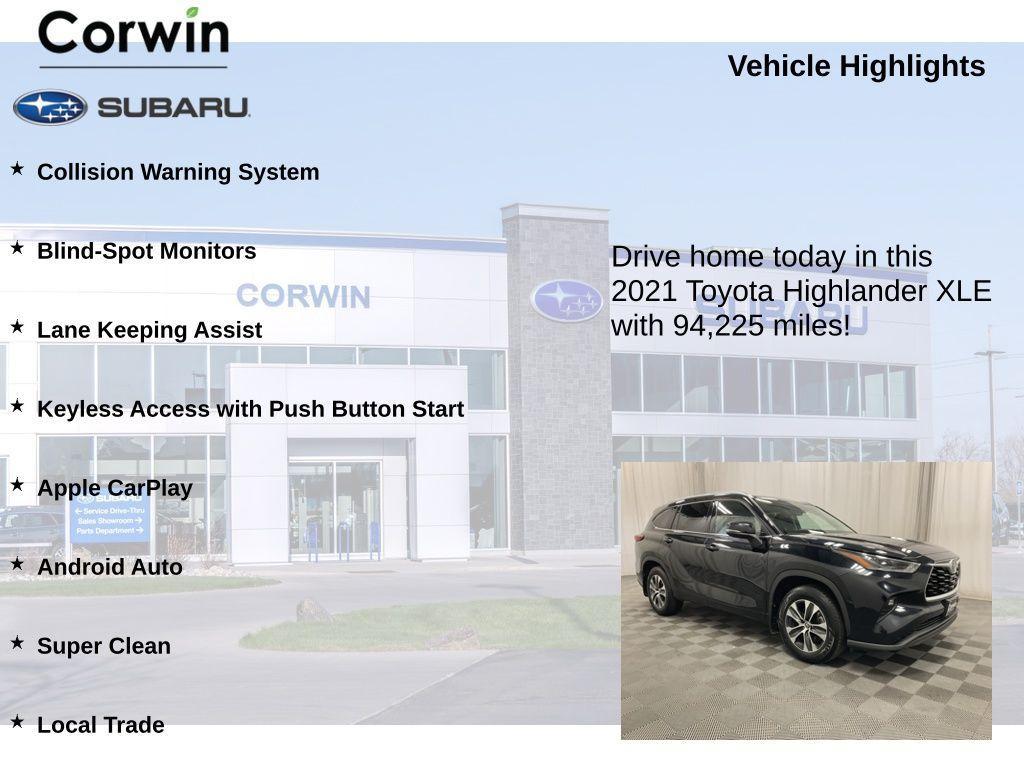 used 2021 Toyota Highlander car, priced at $27,998