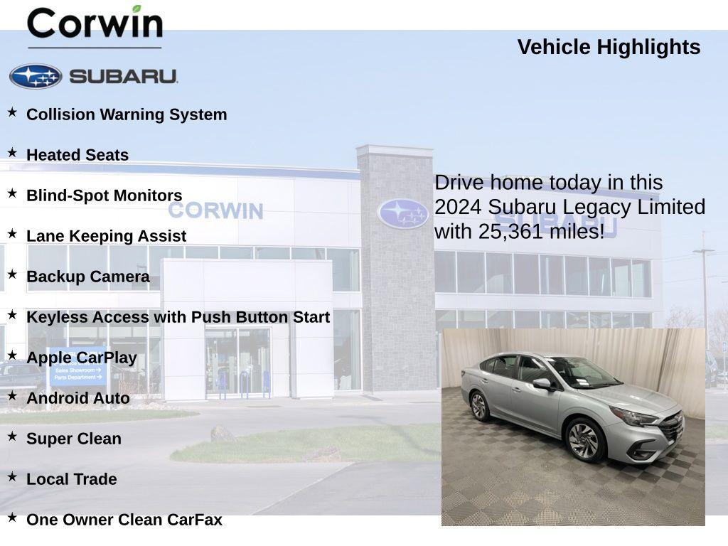 used 2024 Subaru Legacy car, priced at $25,997
