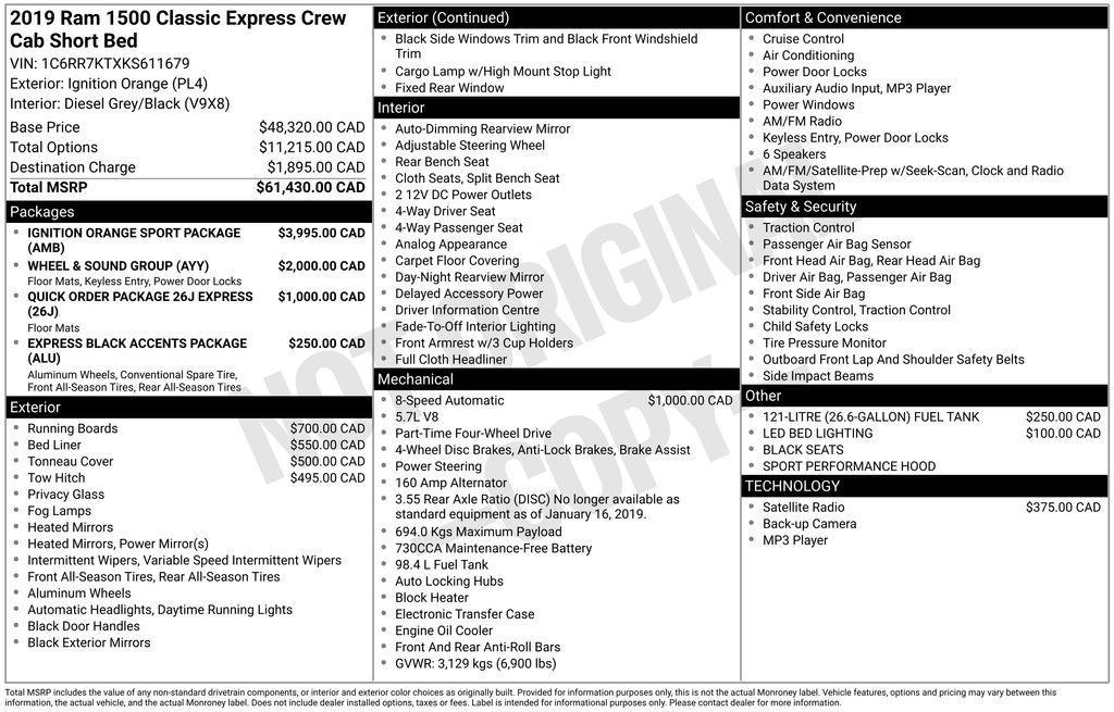 used 2019 Ram 1500 Classic car, priced at $27,997