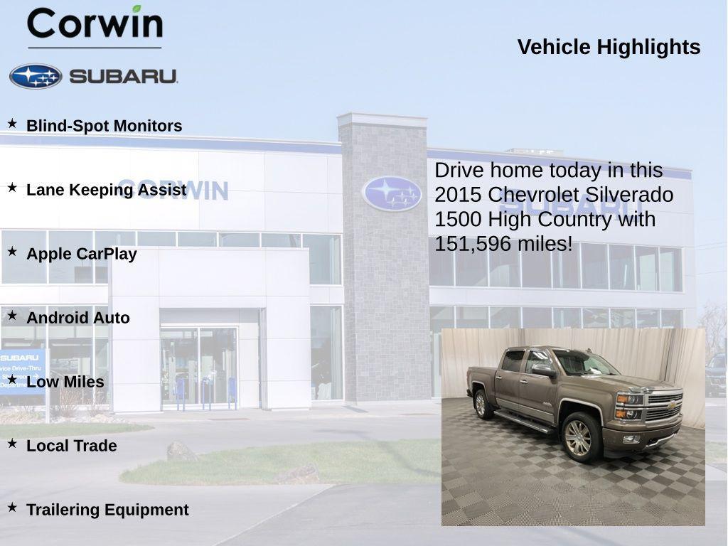 used 2015 Chevrolet Silverado 1500 car, priced at $19,498