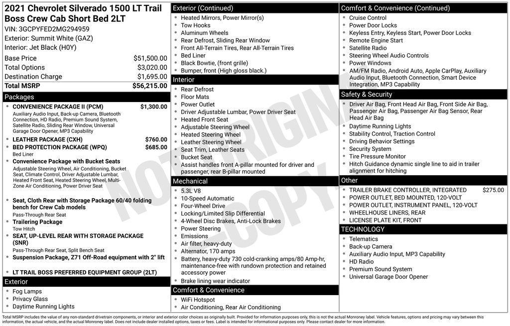 used 2021 Chevrolet Silverado 1500 car, priced at $33,998