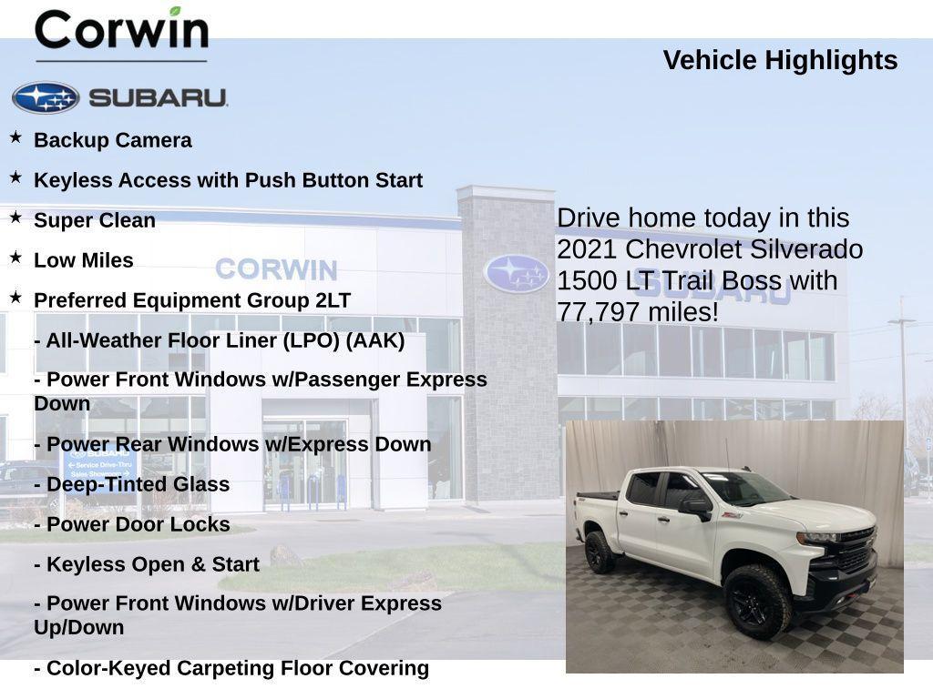 used 2021 Chevrolet Silverado 1500 car, priced at $33,998