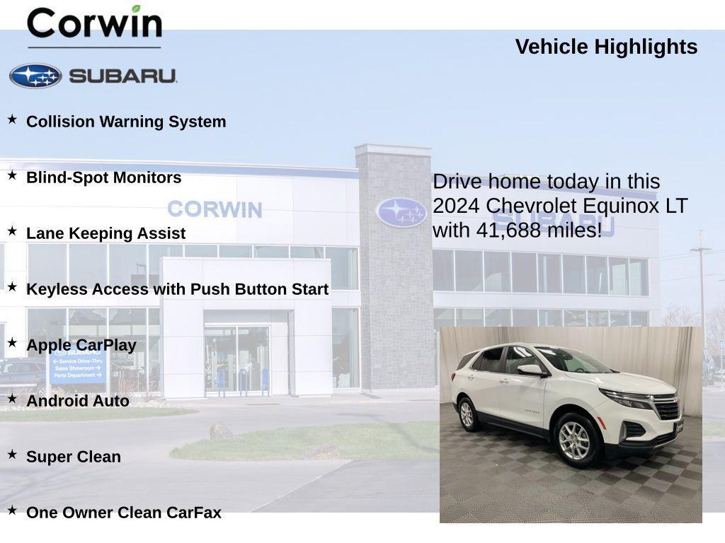 used 2024 Chevrolet Equinox car, priced at $19,997