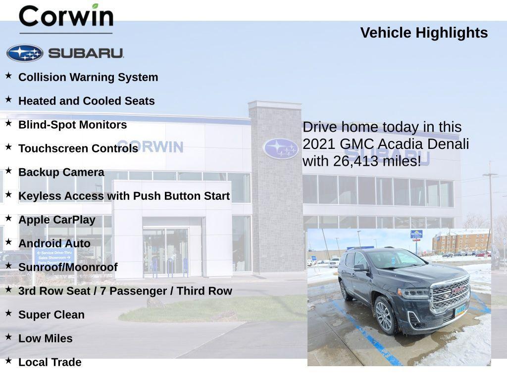 used 2021 GMC Acadia car, priced at $31,998