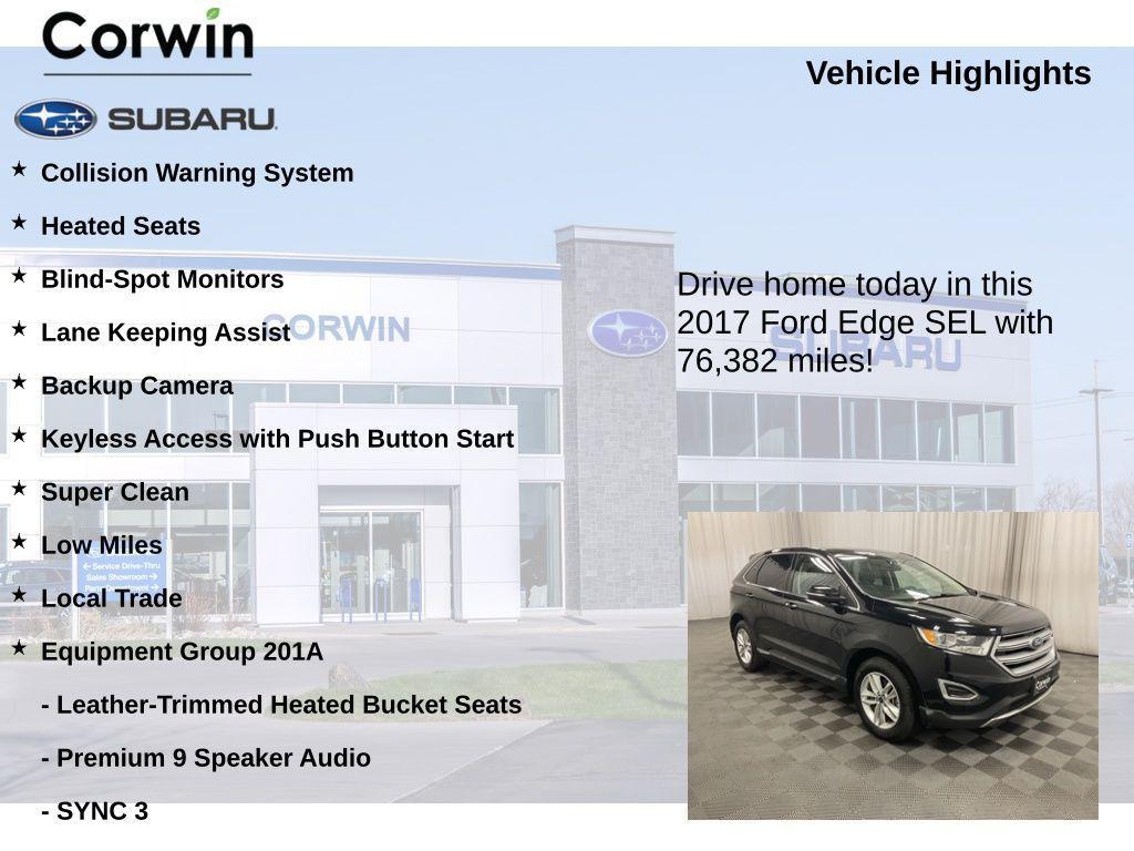 used 2017 Ford Edge car, priced at $14,677