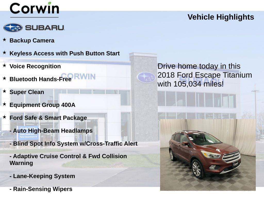 used 2018 Ford Escape car, priced at $12,498