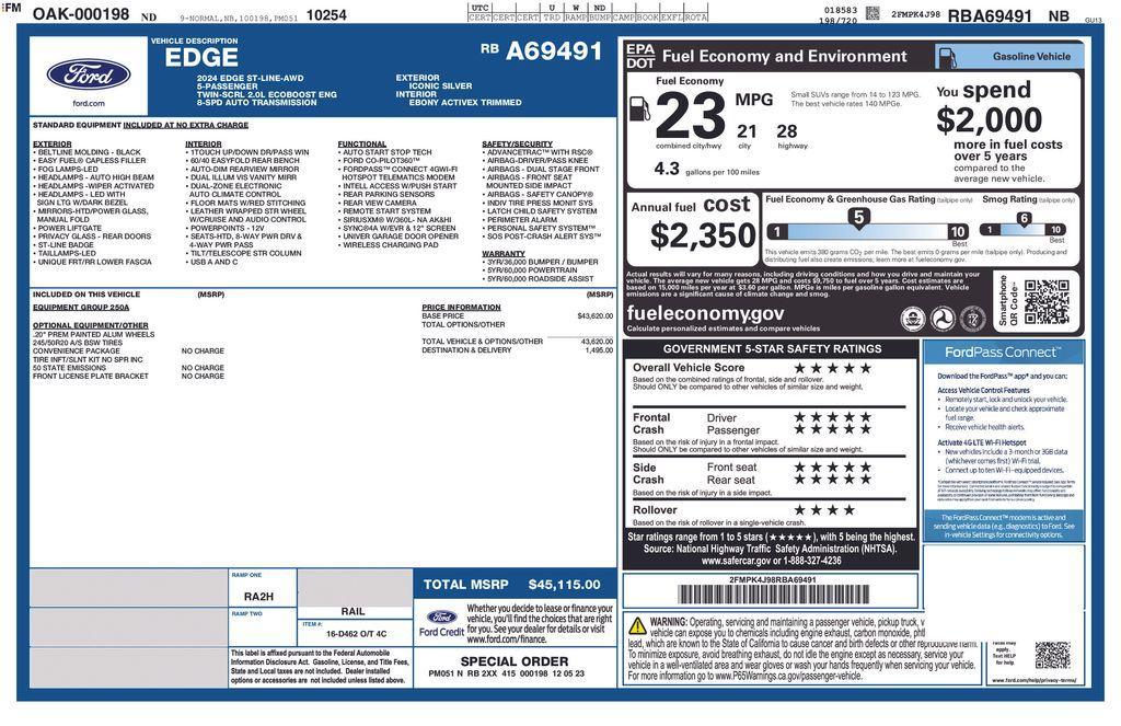 used 2024 Ford Edge car, priced at $25,998