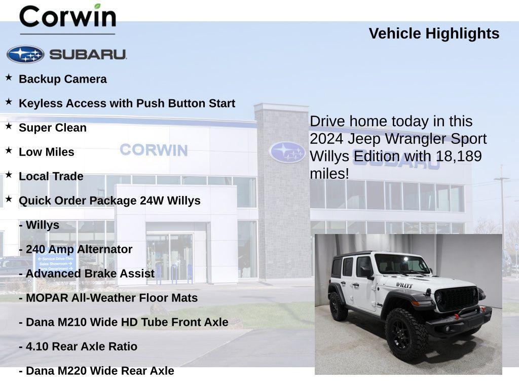 used 2024 Jeep Wrangler car, priced at $34,997