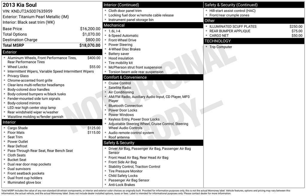 used 2013 Kia Soul car, priced at $2,995