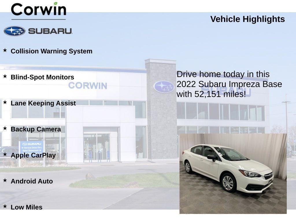 used 2022 Subaru Impreza car, priced at $17,497