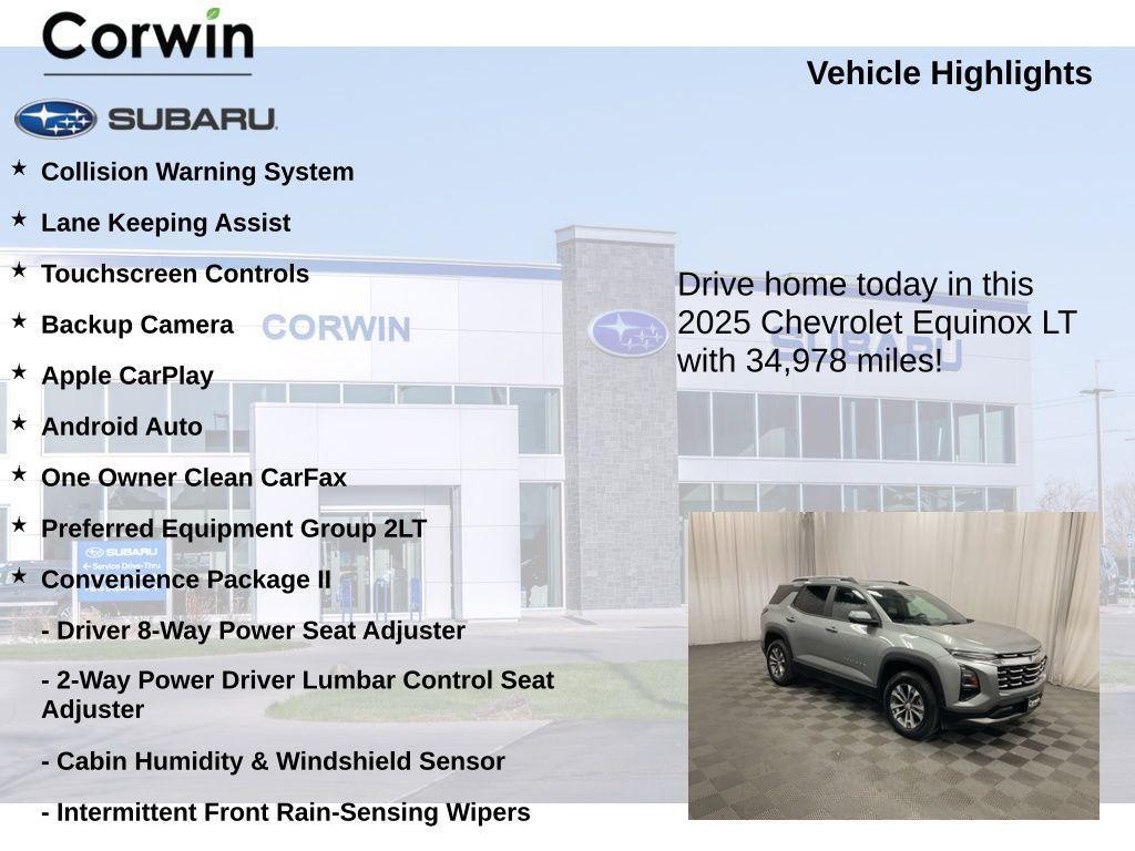used 2025 Chevrolet Equinox car, priced at $24,997