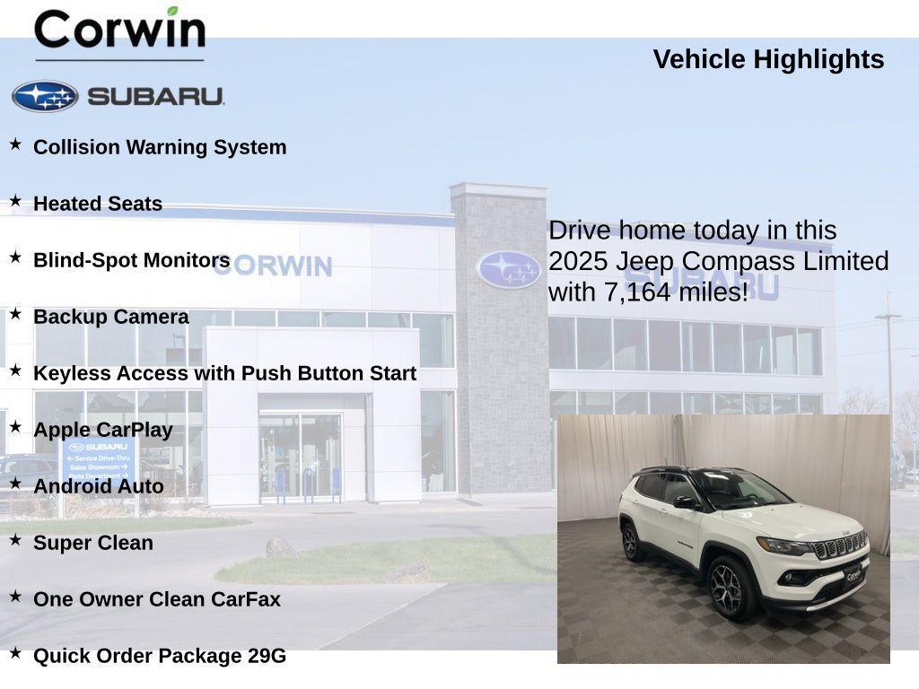 used 2025 Jeep Compass car, priced at $24,498