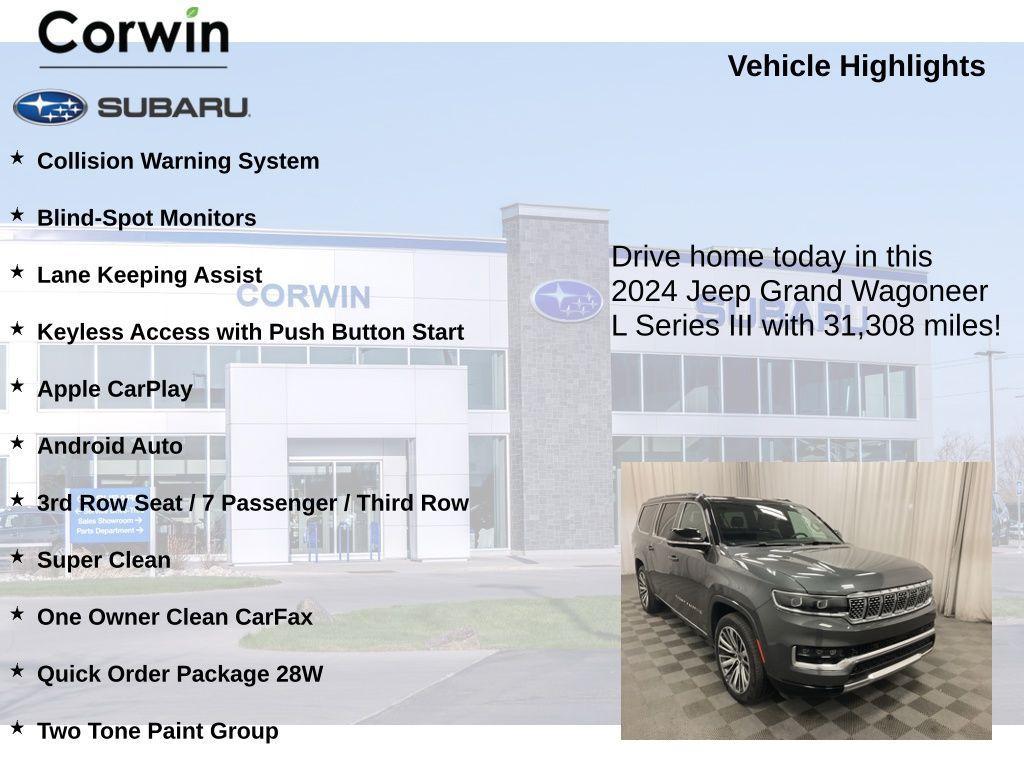used 2024 Jeep Grand Wagoneer L car, priced at $65,497