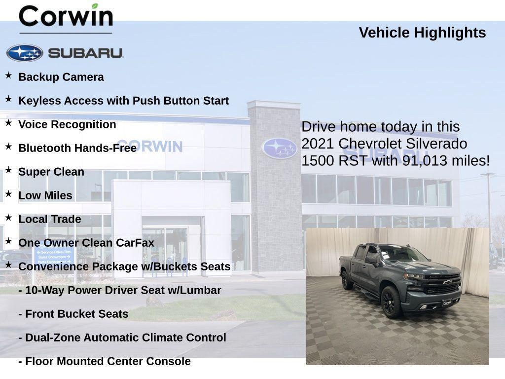 used 2021 Chevrolet Silverado 1500 car, priced at $28,498