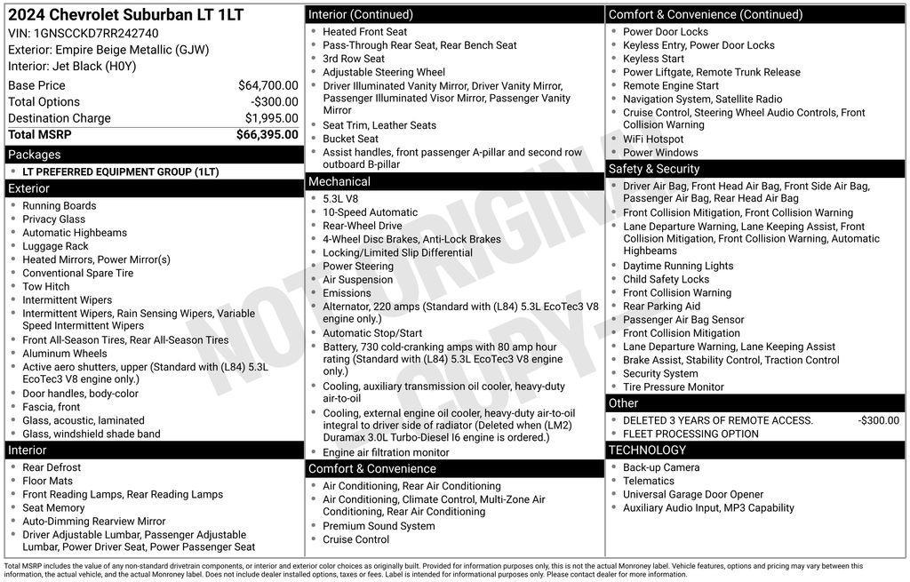 used 2024 Chevrolet Suburban car, priced at $47,583