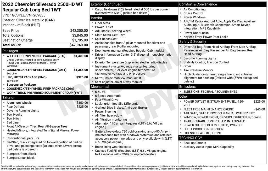 used 2022 Chevrolet Silverado 2500 car, priced at $27,888