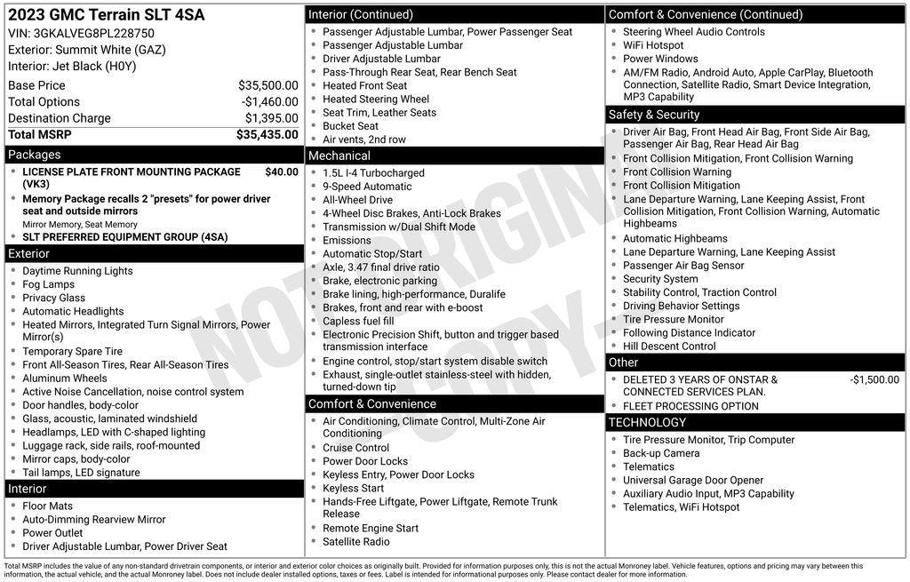 used 2023 GMC Terrain car, priced at $20,705