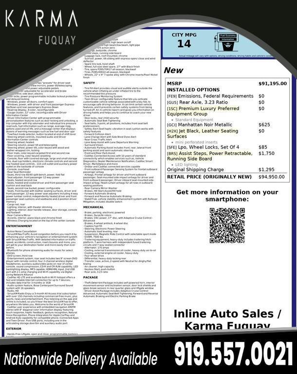 used 2019 Cadillac Escalade ESV car, priced at $23,995