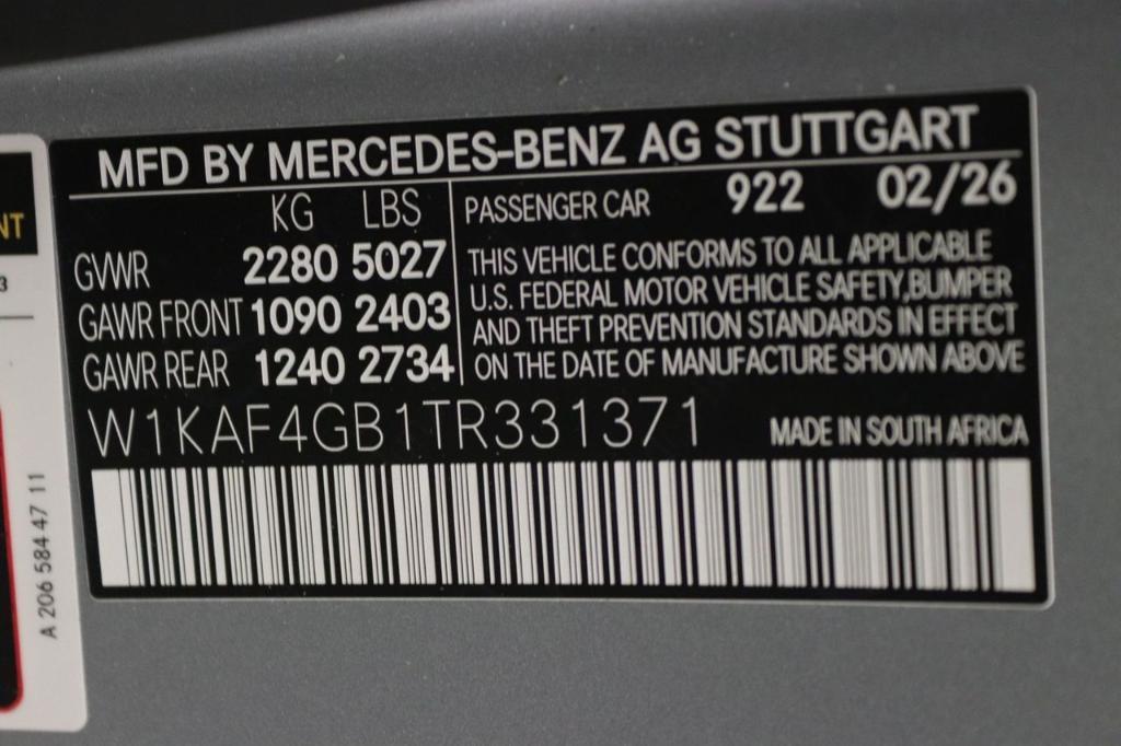 new 2026 Mercedes-Benz C-Class car, priced at $53,205