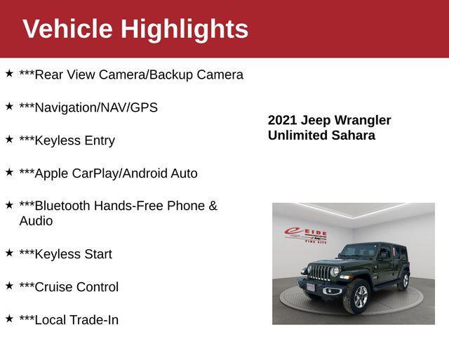 used 2021 Jeep Wrangler Unlimited car, priced at $23,500