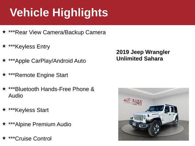 used 2019 Jeep Wrangler Unlimited car, priced at $22,000